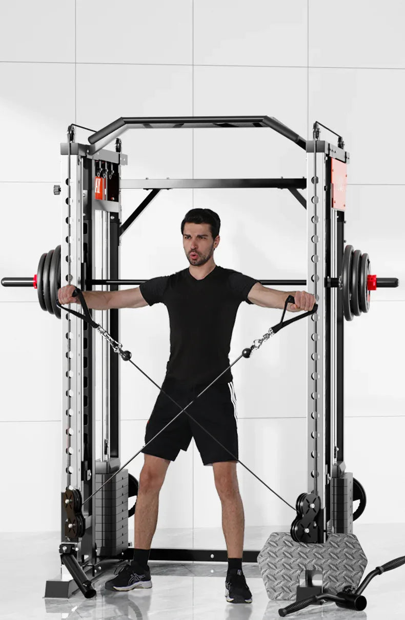 SmartFit M1 Max 130kg Pin Loaded Multi Functional Training Smith Machine Home Gym Power Rack Machine package - Mekamart Australia