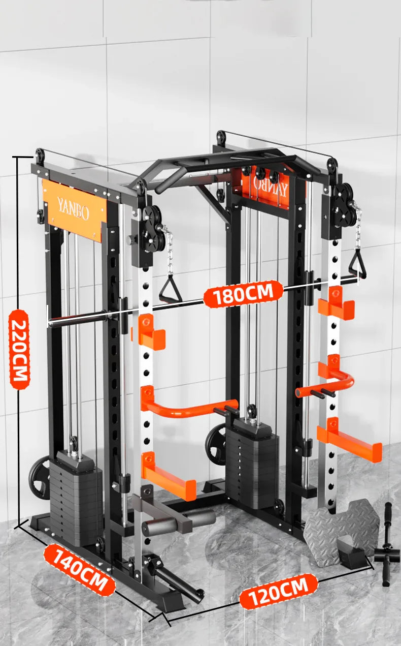 SmartFit M1 Max 130kg Pin Loaded Multi Functional Training Smith Machine Home Gym Power Rack Machine package - Mekamart Australia