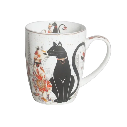 Cat Couple Mug – 400ml Fine Bone China, Gift-Boxed