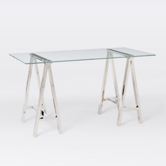 Stainless Steel & Glass Venus Office Desk Table