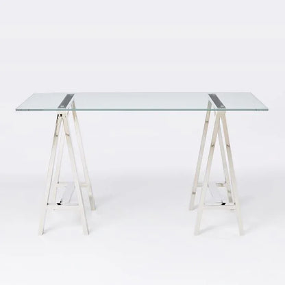 Stainless Steel & Glass Venus Office Desk Table