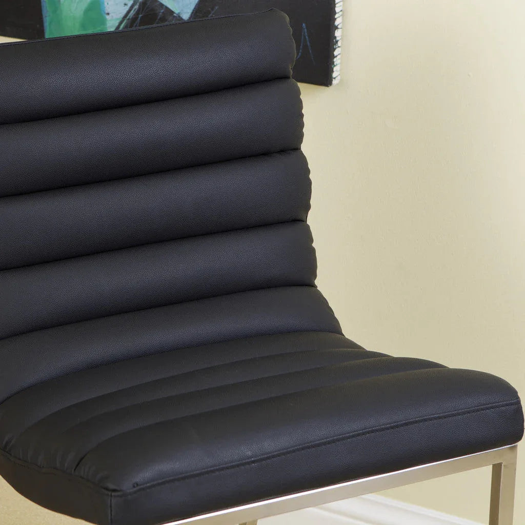 Auburn Modern Leather Bar Chair BarStool In Black - Mekamart Australia