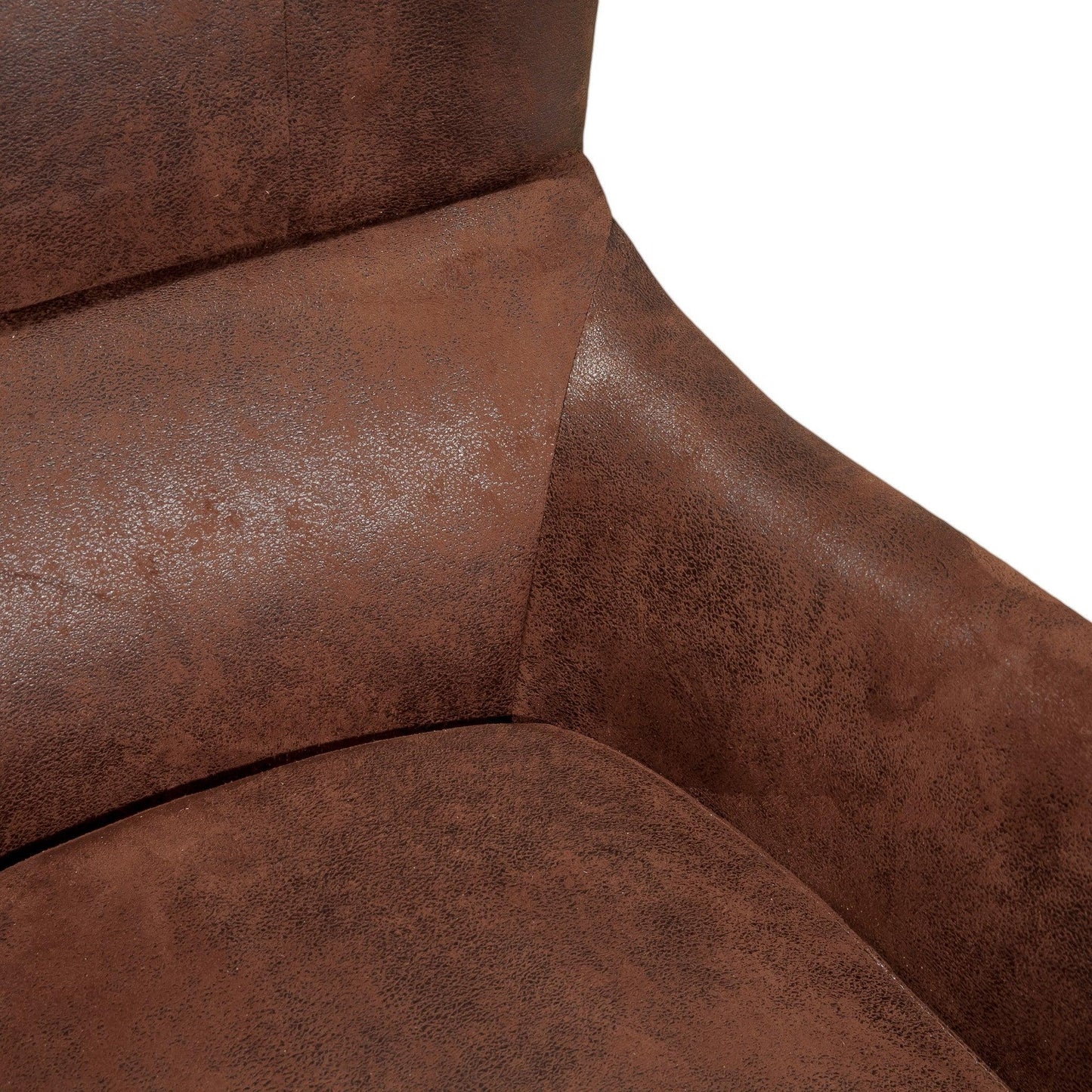 Salerno Brown Microfibre High Back Armchair - Mekamart Australia