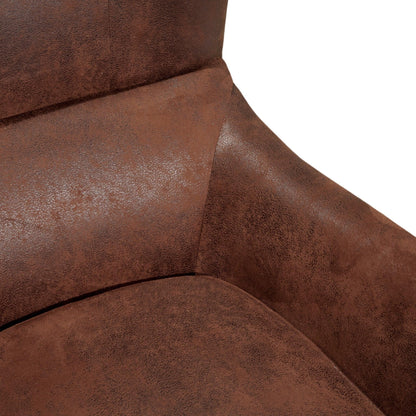Salerno Brown Microfibre High Back Armchair - Mekamart Australia
