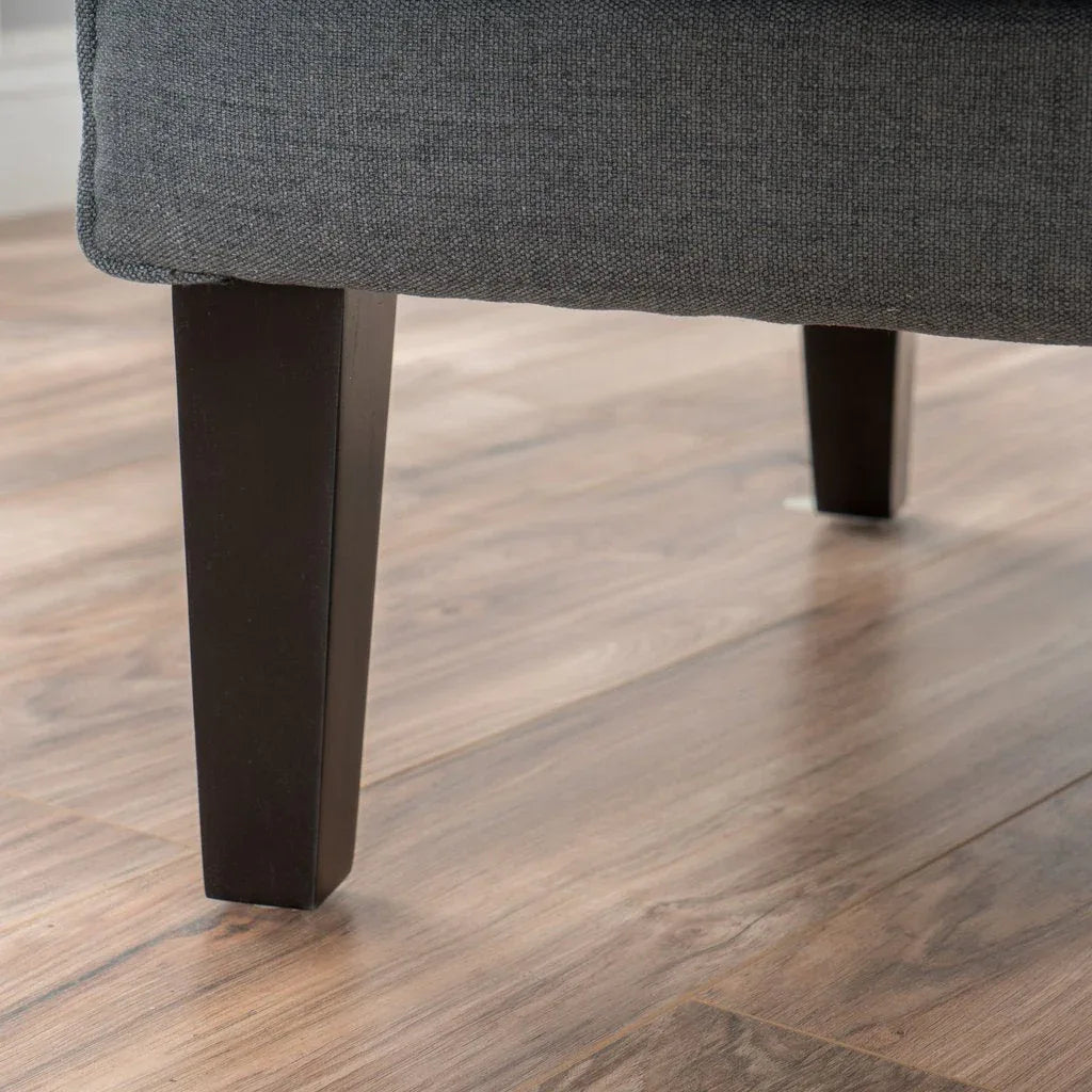 Vintage Grey Fabric High Back Padded Armchair - Mekamart Australia