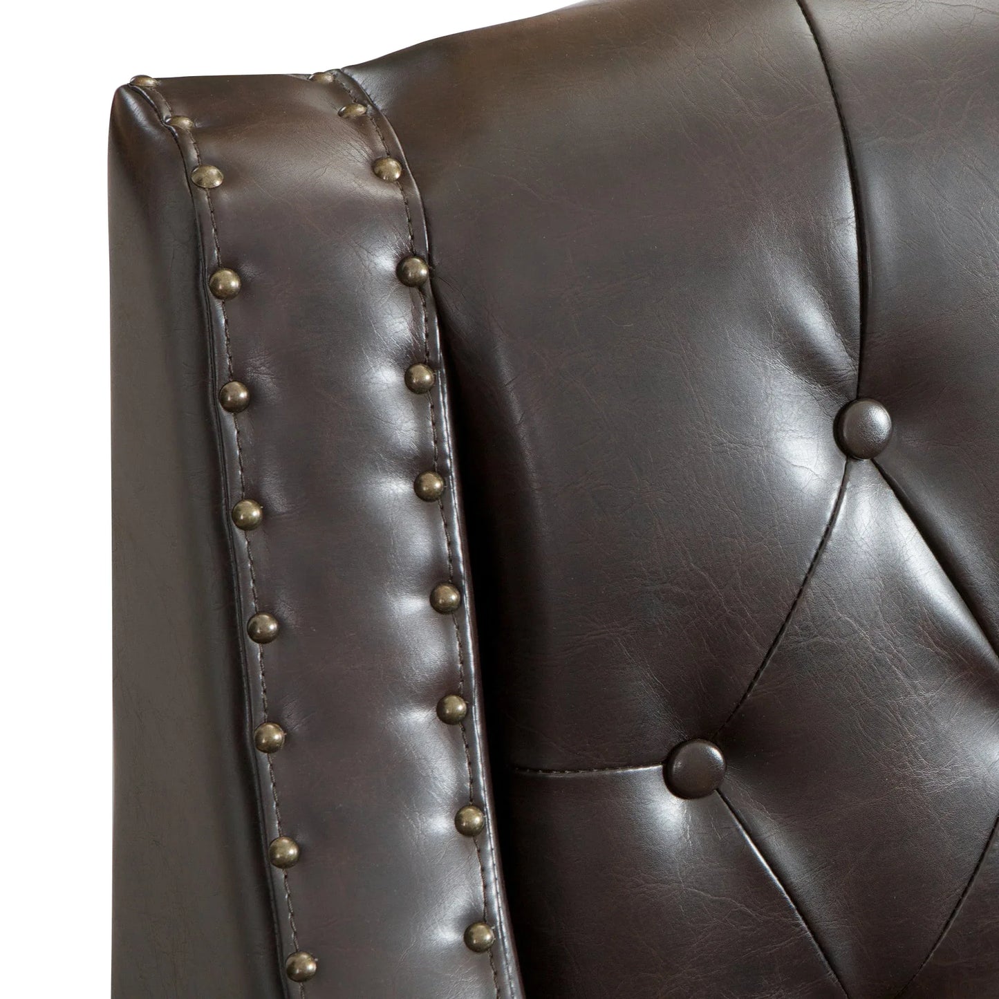 Coogee Bonded Leather Armchair & Ottoman in Brown - Mekamart Australia