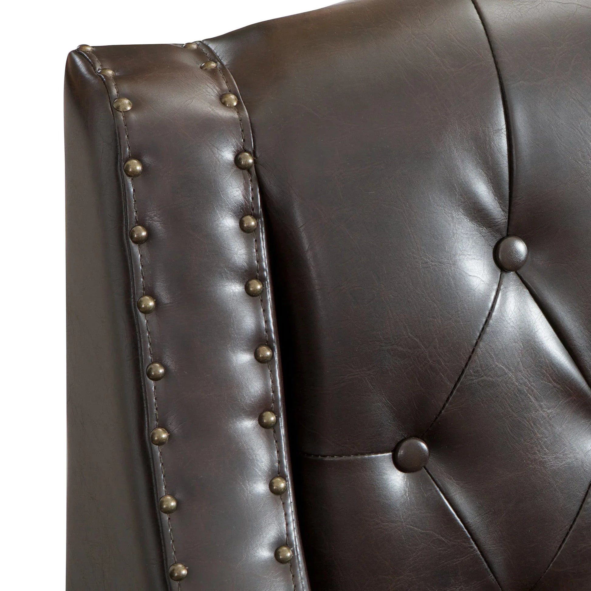 Coogee Bonded Leather Armchair & Ottoman in Brown - Mekamart Australia
