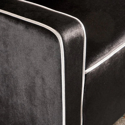 Lara Two Tone Tufted Black New Velvet Club Armchair - Mekamart Australia