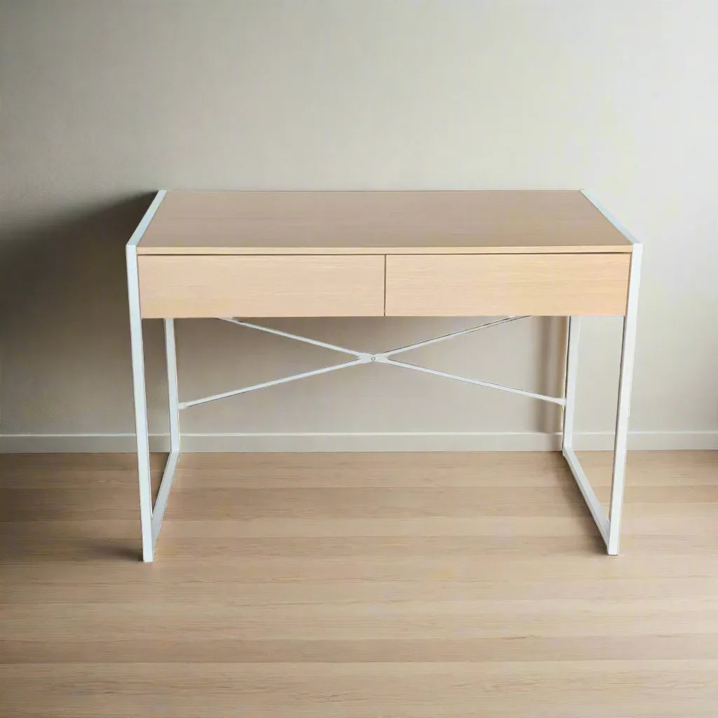 Minimalist Study Desk With Drawers/Office Table/MDF - Mekamart Australia