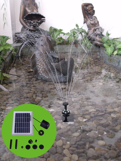 Samland 6V 200LPH Solar Pump with Battery Backup Panel for Small Pond Fountain Feature