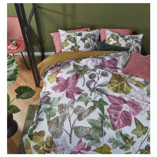 Ivy Cotton Percale Multi Quilt Cover Sets by Bedding House Queen