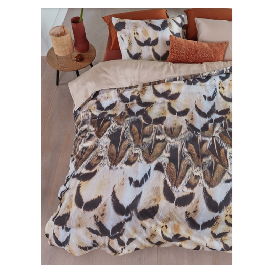 Giselle Cotton Sateen Natural Quilt Cover Sets by Bedding House Queen