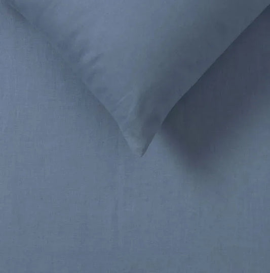 Hemp Sky Blue Sheet Set by Vintage Design Homeware Queen