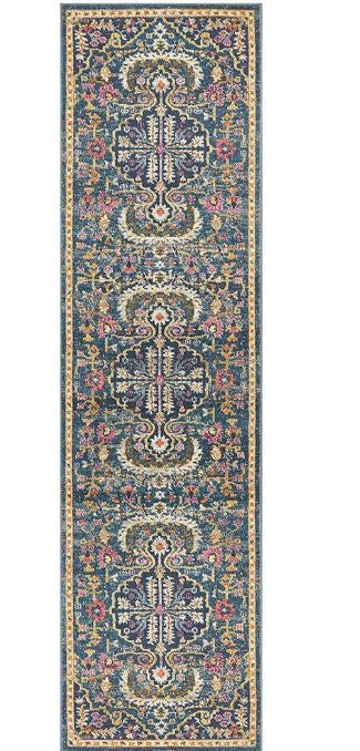 Babylon 209 Navy Runner by Rug Culture-300X80CM - RUNNER