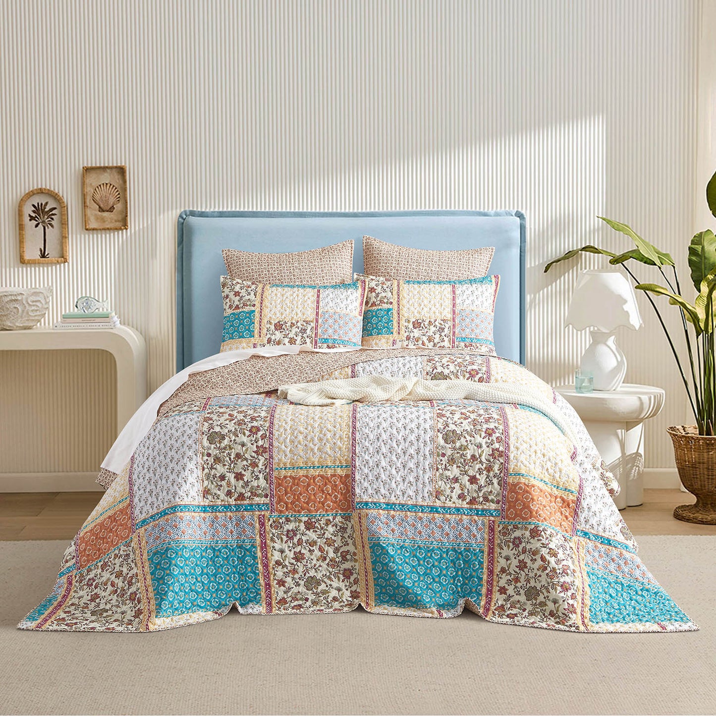 Amber Quilted Reversible Super King Coverlet Set by Renee Taylor