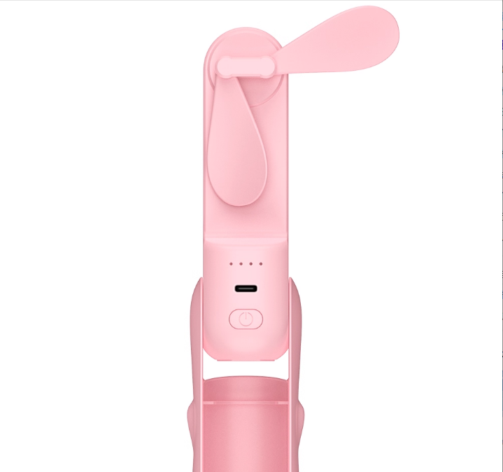 Handheld Mini Fan, 2 IN 1 USB Rechargeable Portable Fan [12-19 Working Hours] with Power Bank, Pocket Design for Travel/Summer/Concerts/Lash, Gifts for Women (Pink)Christmas Gifts