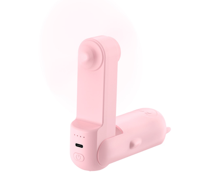 Handheld Mini Fan, 2 IN 1 USB Rechargeable Portable Fan [12-19 Working Hours] with Power Bank, Pocket Design for Travel/Summer/Concerts/Lash, Gifts for Women (Pink)Christmas Gifts
