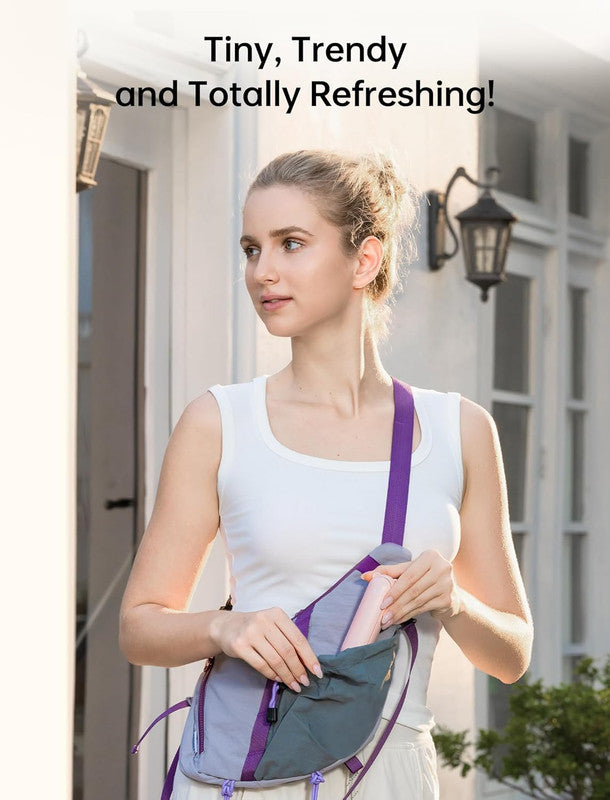 Handheld Mini Fan, 2 IN 1 USB Rechargeable Portable Fan [12-19 Working Hours] with Power Bank, Pocket Design for Travel/Summer/Concerts/Lash, Gifts for Women (Pink)Christmas Gifts