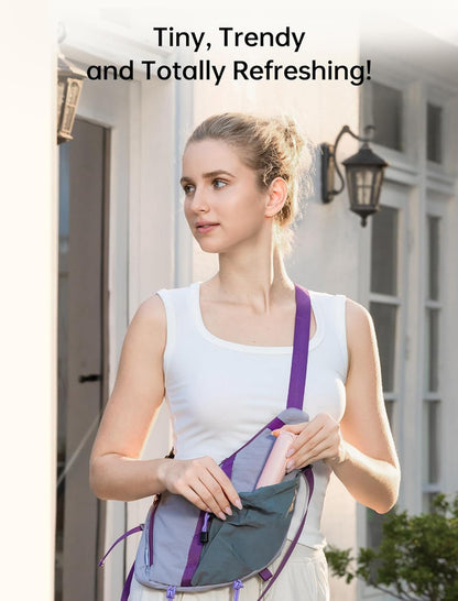 Handheld Mini Fan, 2 IN 1 USB Rechargeable Portable Fan [12-19 Working Hours] with Power Bank, Pocket Design for Travel/Summer/Concerts/Lash, Gifts for Women (Pink)Christmas Gifts