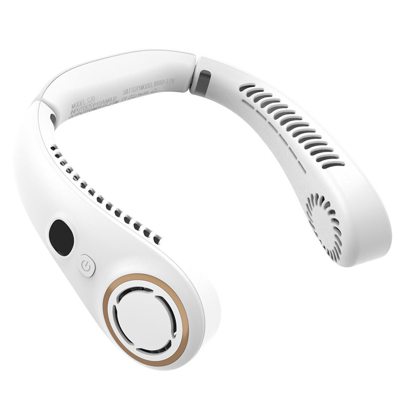 Portable Neck Fan Upgraded, Neckbrace Personal Hands Free, 5 Speed Gears Adjustment, 2000 mAh Wearable Bladeless Quiet Rechargeable for Outdoor Indoor, Gifts for Women Men- White Christmas Gifts