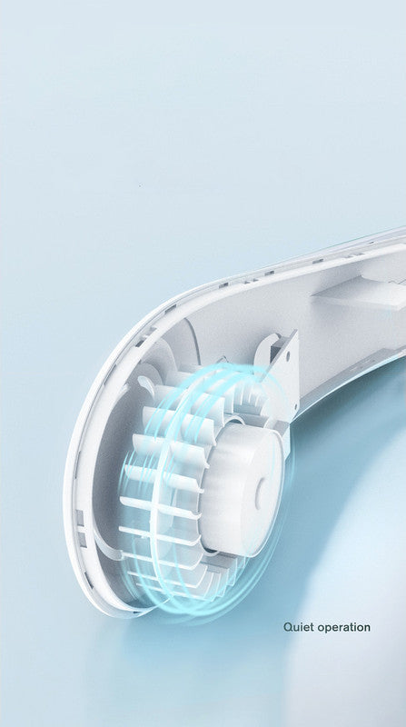 Portable Neck Fan Upgraded, Neckbrace Personal Hands Free, 5 Speed Gears Adjustment, 2000 mAh Wearable Bladeless Quiet Rechargeable for Outdoor Indoor, Gifts for Women Men- White Christmas Gifts