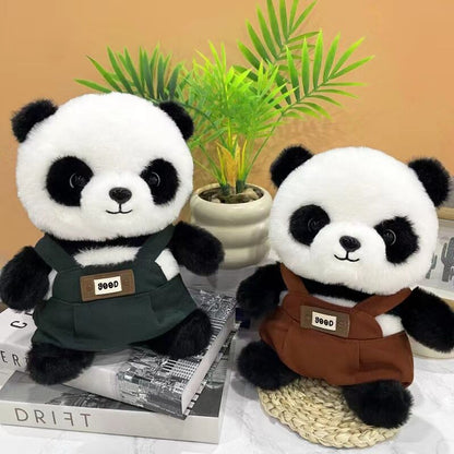 A unique Chinese panda plush toy, a simulated giant panda doll (green)