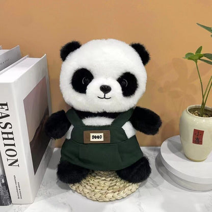 A unique Chinese panda plush toy, a simulated giant panda doll (green)