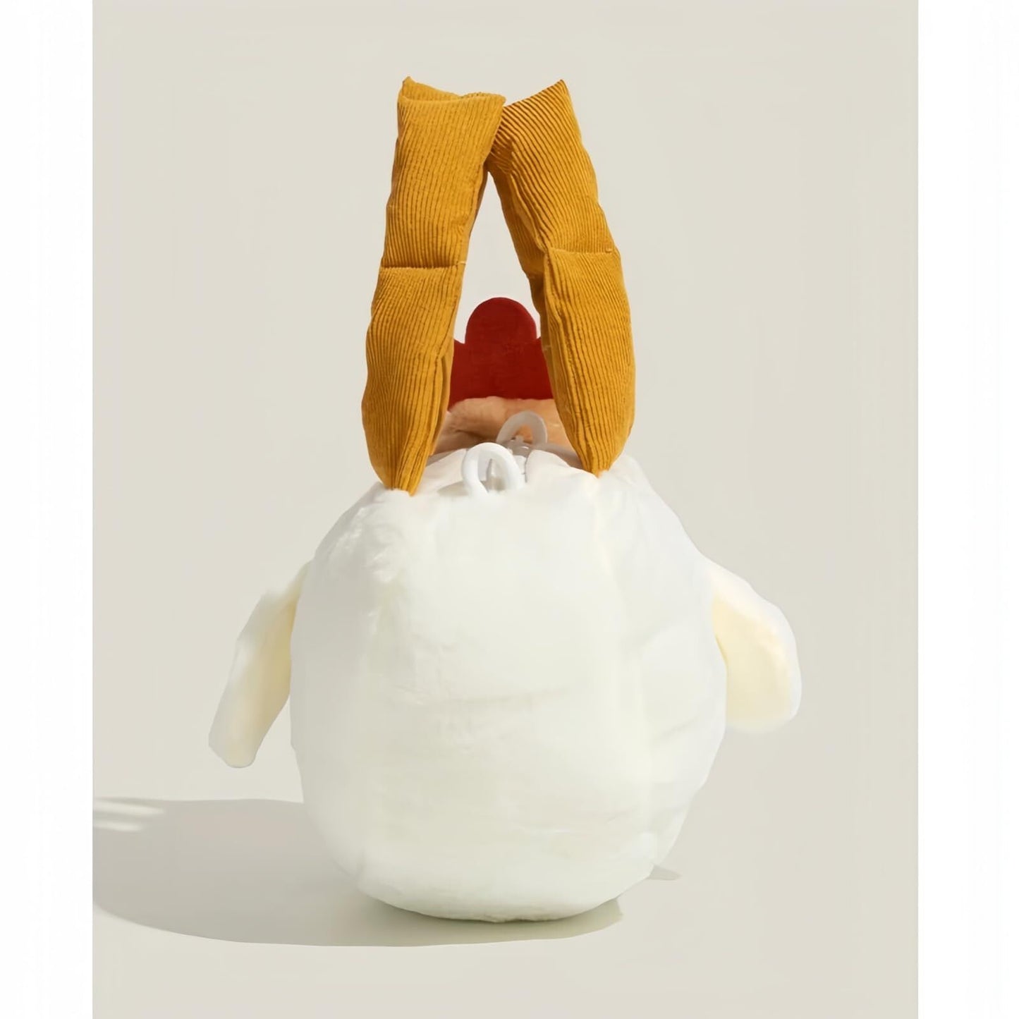 Cute Chicken Plush Handbag – White & Brown Kawaii Animal Tote for Girls & Women | Fun Gift Idea