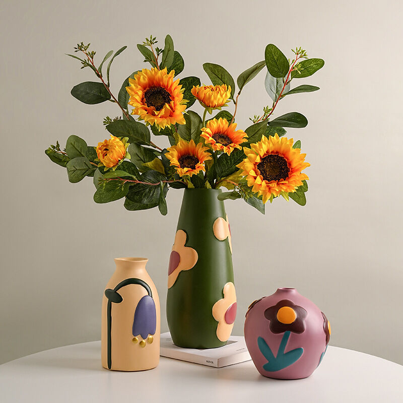 Morandi Painted Ceramic Vase Set (3-Piece) – Modern Home Decor for Flowers | Other Luxury Styles Available in Store