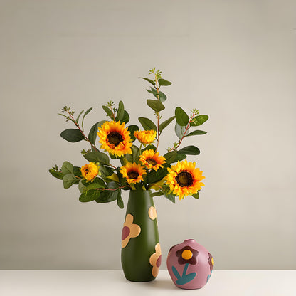 Morandi Painted Ceramic Vase Set (3-Piece) – Modern Home Decor for Flowers | Other Luxury Styles Available in Store