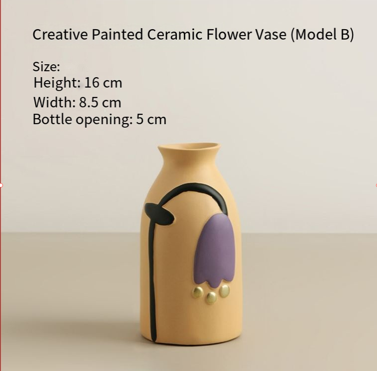 Morandi Painted Ceramic Vase Set (3-Piece) – Modern Home Decor for Flowers | Other Luxury Styles Available in Store