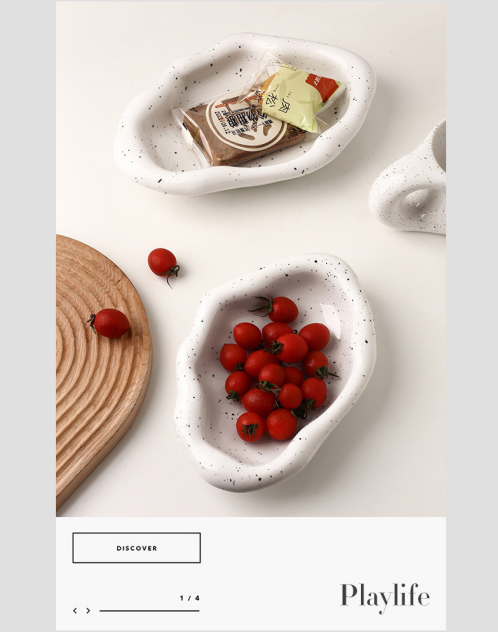 Speckled White Ceramic Tray Set (Round+Long+Irregular) – Jewelry Organizer & Fruit Dish for Home Decor | Other Styles Available in Store