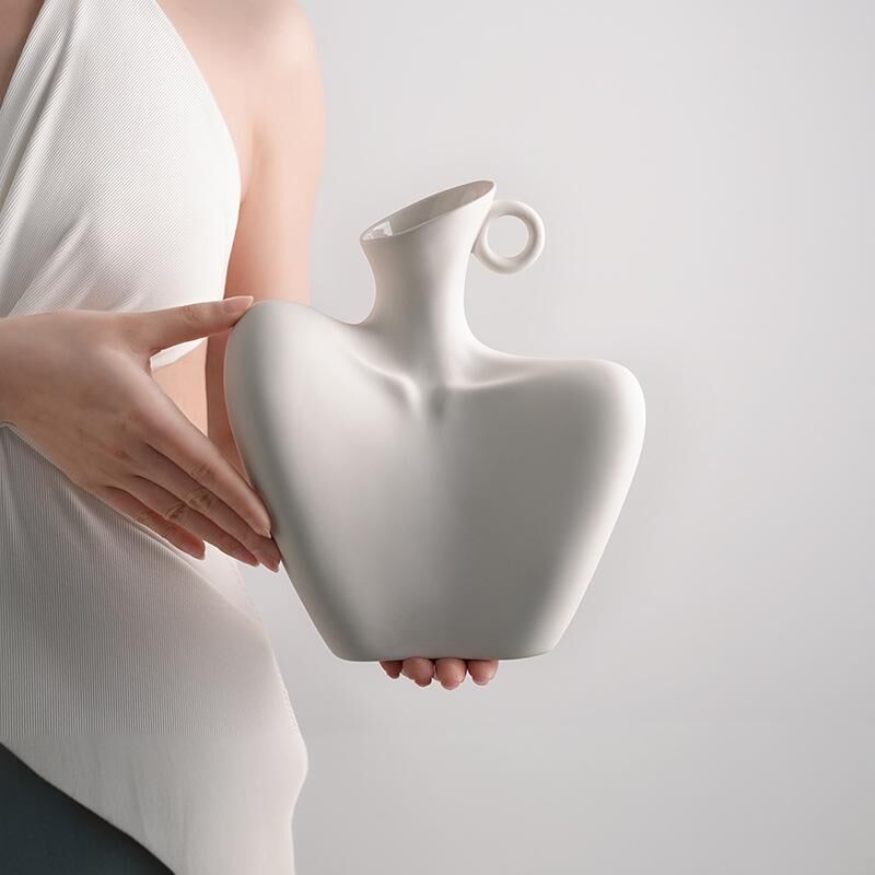 Wabi-Sabi Human Form Vase Set (Black & White) – Artistic Home Decor for Flowers | Other Luxury Styles Available in Store