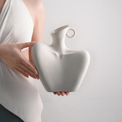 Wabi-Sabi Human Form Vase Set (Black & White) – Artistic Home Decor for Flowers | Other Luxury Styles Available in Store