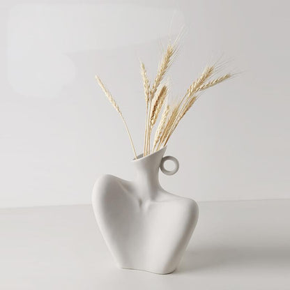 Wabi-Sabi Human Form Vase Set (Black & White) – Artistic Home Decor for Flowers | Other Luxury Styles Available in Store