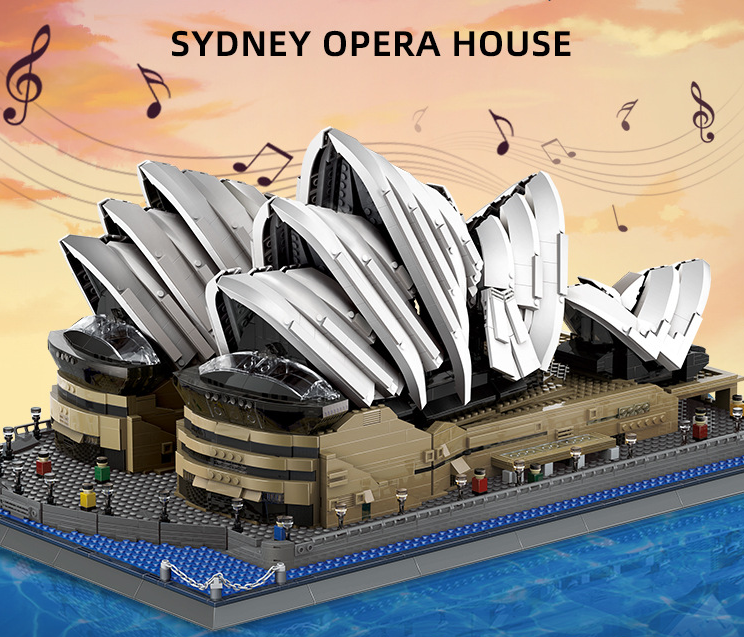 Sydney Opera House Mini Building Blocks Model – Iconic Architectural Masterpiece for Home Display, Gifts & Creative Play (White) | Other Architectural Models Available In-Store