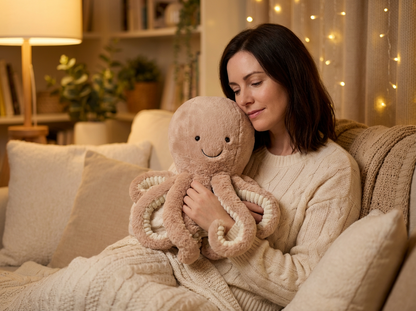 Brown Octopus Plush Toy - Soft Short Plush Stuffed Animal: Perfect Birthday/Christmas/Party Gift for Boys, Girls & Adults