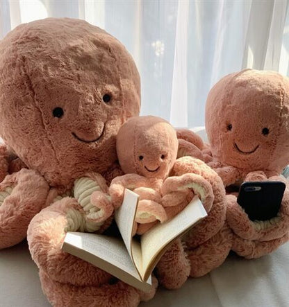 Brown Octopus Plush Toy - Soft Short Plush Stuffed Animal: Perfect Birthday/Christmas/Party Gift for Boys, Girls & Adults