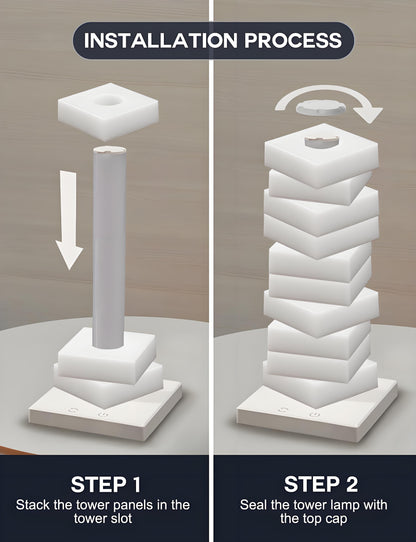 Customizable RGB Cube Lamp: USB-Powered LED Tower Light for Australian Gamerooms, Bedrooms & Room Decor