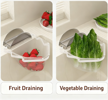 Kitchen Sink Filter Rack with 100 12cm*15cm Mesh Bags, Foldable Food Waste Strainer, Multi-functional Drain Basket（green）