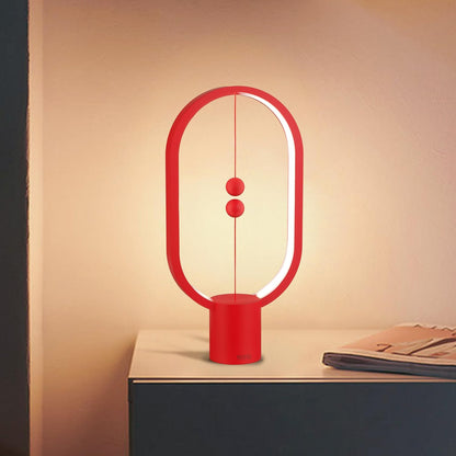 Red Magnetic Balance LED Table Lamp: USB-Powered, Dimmable Eye-Care Light with Award-Winning Design for Australian Homes & Offices