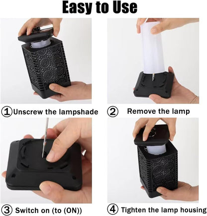 2-Pack Solar Garden Stake Light with Floral Pattern: 12 LED Outdoor Decorative Light with Multiple Mounting Options