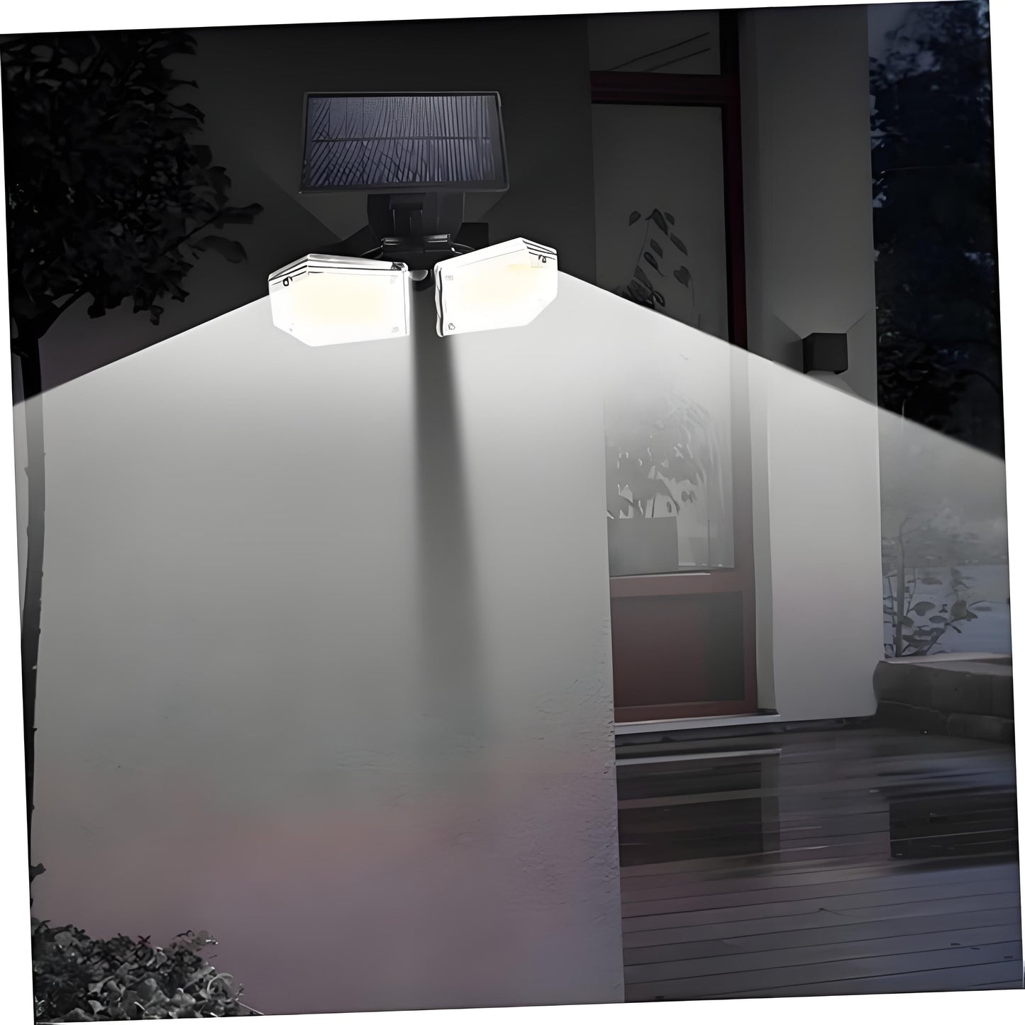 4-Pack Solar Motion Sensor Wall Lights: Double-Head Adjustable Cob LED Outdoor Lights for Garden, Patio & Pathway