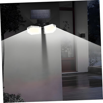 4-Pack Solar Motion Sensor Wall Lights: Double-Head Adjustable Cob LED Outdoor Lights for Garden, Patio & Pathway