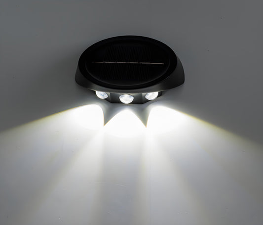 Solar Outdoor Wall Lights (2-Pack): IP44 Waterproof LED Sconces for Garden, Patio & Pathway Lighting（white light）