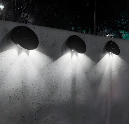 Solar Outdoor Wall Lights (2-Pack): IP44 Waterproof LED Sconces for Garden, Patio & Pathway Lighting（white light）