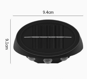 Solar Outdoor Wall Lights (2-Pack): IP44 Waterproof LED Sconces for Garden, Patio & Pathway Lighting（white light）