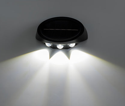 Solar Outdoor Wall Lights (4-Pack): IP44 Waterproof LED Sconces for Garden, Patio & Pathway Lighting（white light）