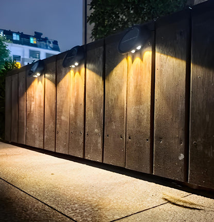 Solar Outdoor Wall Lights (4-Pack): IP44 Waterproof LED Sconces for Garden, Patio & Pathway Lighting（Warm light）