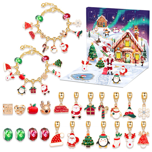 Christmas DIY Jewelry & Craft Advent Calendar(M-23,20*17*1.3cm)